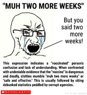 angry bloodshot_eyes coronavirus_pandemic crying glasses open_mouth soyjak stubble text vaccine variant:soyak wordswordswords // 800x872 // 235.4KB
