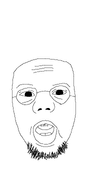 bald forehead_lines glasses open_mouth stubble tongue variant:soylenter white_background // 720x1544 // 48.1KB