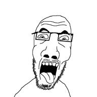 beard eyebrows glasses open_mouth template tongue variant:unknown // 765x765 // 6.8KB