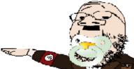adolf_hitler baby binky clothes glasses hat low_quality nazi_salute nazism soyjak stubble swastika variant:gapejak // 697x361 // 47.3KB