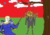2soyjaks ack adeptus_astartes arm blond blood bloodshot_eyes buff chaos chaos_space_marines closed_mouth crying drawn_background full_body glasses hair hand hanging holding_object holding_rope lynching mustache neovagina open_mouth primarch purple_hair roboute_guilliman rope skull smile soyjak space_marines stubble tongue tree trend:aryan variant:bernd variant:chudjak warhammer word_bearers yellow_hair yellow_teeth // 2100x1500 // 171.3KB