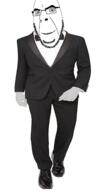animated business clothes ext=gif glasses grin smile soyjak stubble suit variant:cobson walking white_skin // 296x576 // 375.7KB