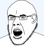 ear glasses narge open_mouth soyjak stubble subvariant:narge template variant:cobson // 760x828 // 169.7KB