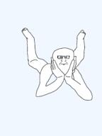 calm calm feet_up front_facing hands_on_face hands_on_head laying_down laying_on_belly laying_on_torso relaxed smile subvariant:plier // 3024x4032 // 52.3KB