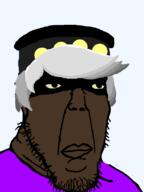 black_skin brown_skin clothes discord esl glasses gray_hair hat murder_drones murder_drones_pedo n_(murder_drones) purple_shirt soyjak stubble variant:chudplier2 // 600x800 // 38.9KB