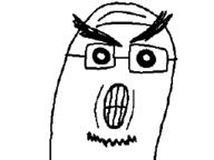 angry cracked_teeth eyebrows glasses open_mouth stubble teeth variant:jimothy // 255x191 // 4.1KB