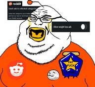 antenna award badge crying fat glasses obese open_mouth reddit reddit_gold redditard snoo soyjak stubble variant:meximutt variant:rupturejak // 888x812 // 309.3KB