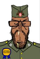 animal army brown_skin chetniks collar eagle medal military_uniform mutt ribbon sajkaca serbia serbian shitskin skull skull_and_bones subvariant:euromutt uniform variant:markiplier_soyjak // 594x877 // 50.2KB