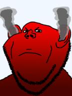 angry ear frown fume red_skin soyjak stubble variant:impish_soyak_ears // 598x800 // 162.4KB