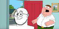 door family_guy hotdiggedydemon peter_griffin soyjak variant:weirdpenis // 860x424 // 257.4KB