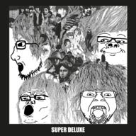 album_cover closed_mouth ear glasses hair meta:tagme music open_mouth side_profile smile soyjak stubble the_beatles variant:a24_slowburn_soyjak variant:bernd variant:soyak variant:tony_soprano_soyjak // 1200x1200 // 1.2MB