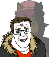 2soyjaks biting_lip grin heart jacket jimbo'd jimbo_(namefag) lip_biting looking_at_you meta:namefags niko_(oneshot) ominous parka racemixing red_shirt shadow tattoo teal_eyes thub_(user) variant:alicia variant:feraljak white_pupils // 559x653 // 74.7KB