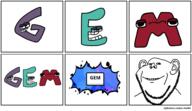 alphabet alphabet_lore closed_mouth comic ear gem letter looking_at_you smile soyjak stubble text variant:impish_soyak_ears // 1440x836 // 395.8KB