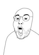 glasses judaism kike open_mouth soyboy stubble variant:unknown // 900x1259 // 21.3KB