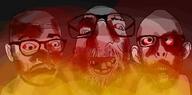 3soyjaks bald blood bloodshot_eyes burning fire glasses gore holocaust jewish_nose judaism kike kike_trio open_mouth oven scared stubble variant:israeli_soyjak variant:longnose variant:nojak // 1010x501 // 149.8KB