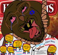 approver award brown_troonjak deformed dog flag:furry_flag flag:transgender_pride_flag food glasses hanging hot_pocket janny kike nigger rope rotten_teeth soyjak star_of_david stubble suicide tranny variant:bernd // 631x591 // 381.5KB
