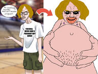 blond blue_eyes chudnater2(namefag) meta:tagme namefag_drama oh_my_god_she_is_so_attractive pregnant series:the_troonout speech_bubble subvariant:muscular_chud text variant:chudjak // 1023x775 // 231.3KB