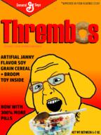 animal bowl cereal dog ear food glasses gradient janny meds pill soyjak spoon stubble text thrembos variant:shotjak yellow_skin // 601x800 // 271.1KB