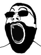 beard glasses hair meta:tagme open_mouth sunglasses variant:gapejak // 450x600 // 38.0KB