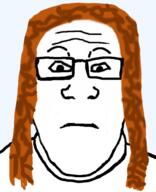 closed_mouth clothes long_hair neutral red_hair subvariant:hippiejak subvariant:neutralplier tshirt variant:markiplier_soyjak // 1016x1251 // 579.1KB