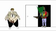 angry animated artist:romanian_schizo blood boomer_(left_4_dead) brown_skin buff clenched_teeth closed_mouth clothes door drawn_background fat firearm full_body glasses gore gun hair holding_gun holding_object holding_shotgun left_4_dead_(series) mexican_twink mexico necktie open_mouth romania romanian_schizo shotgun sleeveless_shirt soyjak special_infected talking valve variant:markiplier_soyjak video weapon white_skin yellow_hair // 1920x1080, 8.6s // 1.8MB