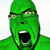 angry glasses green meta:ai_generated open_mouth soyjak stubble variant:cobson // 512x512 // 255.0KB
