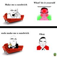 2soyjaks ^_^ absurd_res blush bowtie brap clittycel closed_mouth comic dialogue drink fart glass glasses gnu gnulinux humor linux open_mouth panel pepper pink_skin pointing_up red_eyes red_skin seething smile smirk sofa stubble sudo swastika tuxedo unix variant:chudjak variant:cobson // 1350x1350 // 432.3KB