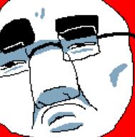 closed_mouth glasses pixel_art redraw soyjak variant:chudjak // 502x509 // 4.4KB