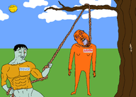 3soyjaks ack arm bloodshot_eyes buff clothes crying foot full_body green_eyes green_skin hair hand hanging jubille_(user) leg lips meta:namefags muscles mustache open_mouth rope scar smile squid squidward subvariant:wholesome_soyjak sun text tongue tree trevor(user) variant:bernd variant:chudjak variant:gapejak yellow_teeth // 2100x1500 // 219.2KB