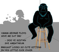 BBGHAST B_B_GHAST_(namefag) James_luther black_skin blue_eyes blue_glow blue_lips chair cuck cucked the_master_of_stuff the_master_stuff variant:soytan // 750x667 // 46.7KB