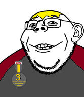 award badge glasses nate sharty soyjak soyjak_party soyteen subvariant:gapealien variant:gapejak // 718x832 // 162.1KB