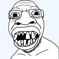 aliased beard crooked_teeth glasses looking_at_you meta:archive_about_this_soyjak rabies soyjak variant:rabiesjak // 720x720 // 18.3KB