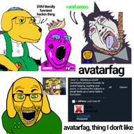 4chan admin and_oreos arrow avatarfag award ban banana beard black_lives_matter bloodshot_eyes bnwo clothes crying cum dog erm fpe fundamental_paper_education glasses hanging hat jannies janny jewish_hat jewish_star judaism meta:not_oc miss_circle nas:janny open_mouth oreo permaban pink_skin quote quote_(user) red_eyes rope spade suicide tear text tongue variant:bernd variant:el_perro_rabioso variant:gapejak yellow_skin yellow_teeth // 2048x2048 // 904.8KB