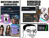 feminism game_developer glasses halo_(video_game) mug nigger rape rimworld tranny variant:a24_slowburn_soyjak variant:bernd variant:chudjak woman // 1250x974 // 605.8KB