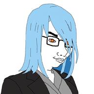 blue_hair glasses lesbian not_a_FUCKING_SOYJAK variant:chudjak // 1024x1024 // 452.7KB