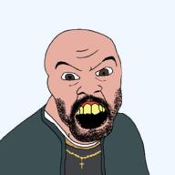 angry brown_eyes clothes cross father_grigori half-life half-life_2 mustache necklace open_mouth soyjak stubble valve variant:feraljak video_game white_skin yellow_teeth // 1500x1500 // 47.5KB