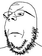 angry frown glasses looking_to_the_left soyjak stubble subvariant:gapejak_34 teeth teeth_showing template variant:gapejak white_background // 600x800 // 22.2KB