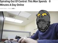 arm clothes computer glasses grey_skin hand irl_background meme mustache news smile soot soot_colors soyjak soyjak_party stubble variant:gapejak // 733x545 // 290.2KB