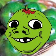 baby batuan deformed food fruit series:operation_fruitjak smile subvariant:nathaniel subvariant:wholesome_soyjak variant:gapejak // 768x768 // 62.5KB