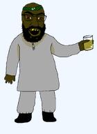 arab arm bandana beard boot brown_eyes crescent crescent_and_star drinking drinking_piss eyebrows full_body glass glasses hand head holding_object islam muslims nigger pantone_448_c rotten_teeth shitskin star subvariant:tetojak sweating sweaty thick_eyebrows variant:feraljak yellow_sclera // 1088x1490 // 32.8KB