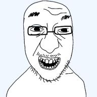 bald eyebrows glasses mouth_open nuvariant stubble teeth transparent_background variant:crimjak // 1280x1280 // 124.6KB