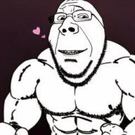 arm buff closed_mouth glasses grin hand heart meta:ai_generated soyjak stubble variant:gapejak // 736x736 // 44.2KB