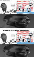 anti_anti_soyjak beard bloodshot_eyes computer cry_me_a_river crying ear gigachad glasses gun hair hand holding_object multiple_soyjaks mustache open_mouth pointing smile soyjak stubble text variant:cryboy_soyjak variant:soyak wojak // 616x1024 // 434.2KB