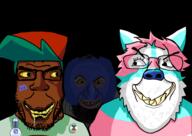 black_background discord friday_night_funkin' furry happy_merchant judaism shading smile subvariant:trannyfur tranny variant:bernd variant:markiplier_soyjak // 1754x1240 // 852.6KB