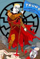 aryan blond blue_eyes crusader donald_trump embedded_ena flag maga nazism sonnenrad tranny trans variant:bernd variant:chudjak // 720x1049 // 242.7KB