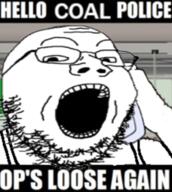 coal glasses loose meme op open_mouth phone police soyjak stubble text variant:gapejak // 228x255 // 77.8KB