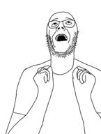 glasses open_mouth soyjak stubble variant:unknown // 1125x1494 // 143.7KB