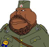 animal army brown_skin chetniks chicken collar medal military_uniform mutt obese ribbon sajkaca serbia serbian shitskin skull skull_and_bones uniform variant:meximutt // 888x849 // 68.5KB