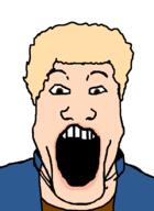 brown_eyes clothes female flatout hair jacket lips open_mouth soyjak subvariant:female_markiplier variant:markiplier_soyjak video_game white_skin yellow_hair // 600x825 // 8.1KB