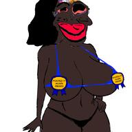 arm award big_breasts black_skin brown_skin closed_mouth hand hot jartycuck jartyqueen meta:tagme posted_it_again_award rapable subvariant:chudjak_front subvariant:jartycuck text variant:chudjak // 833x833 // 163.7KB